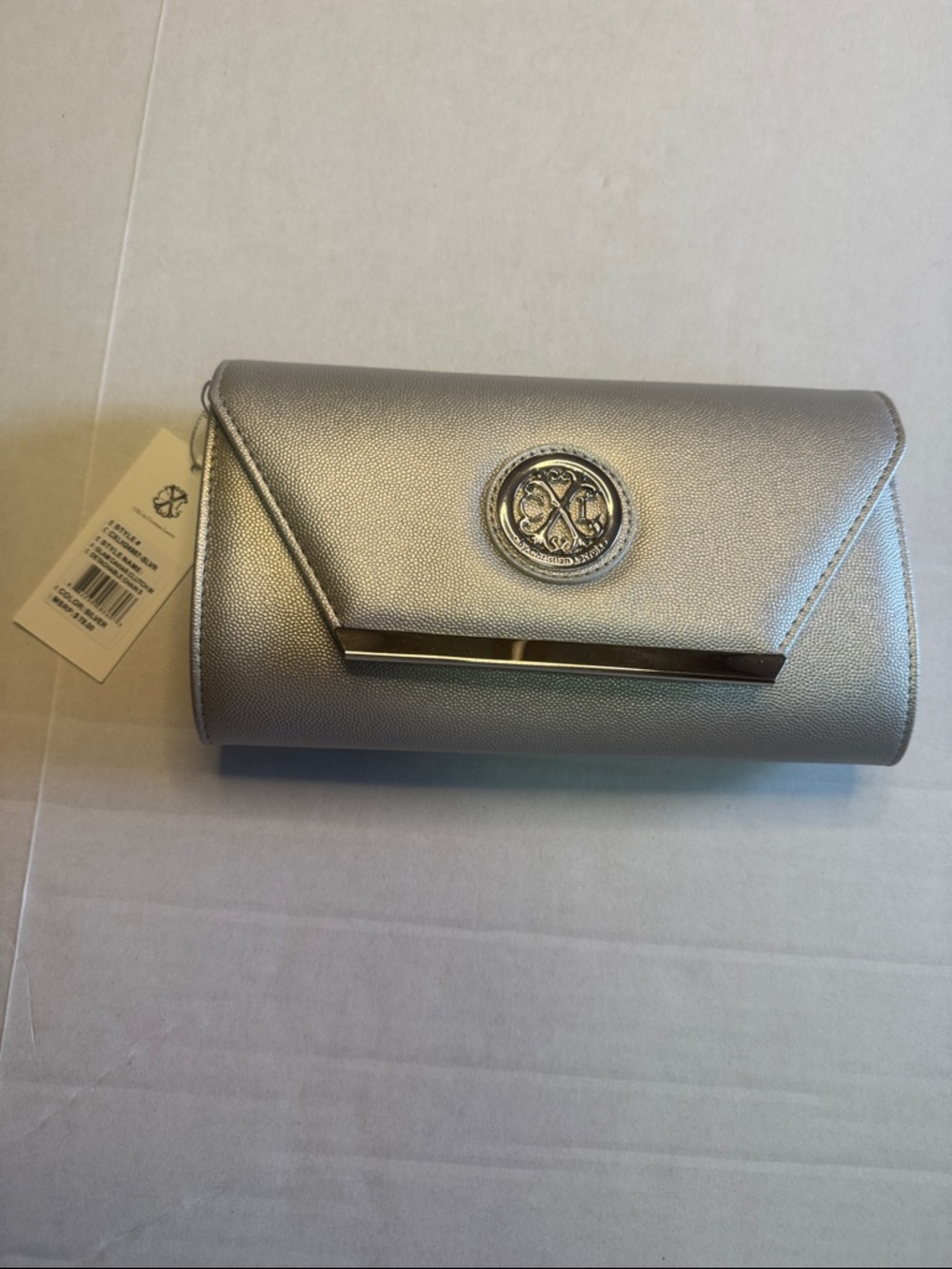 Christian Lacroux Metallic Envelope Clutch